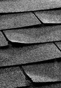 shingles curling and lifted corners