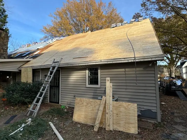 new decking after tree hit roof, handled by no limit roofing